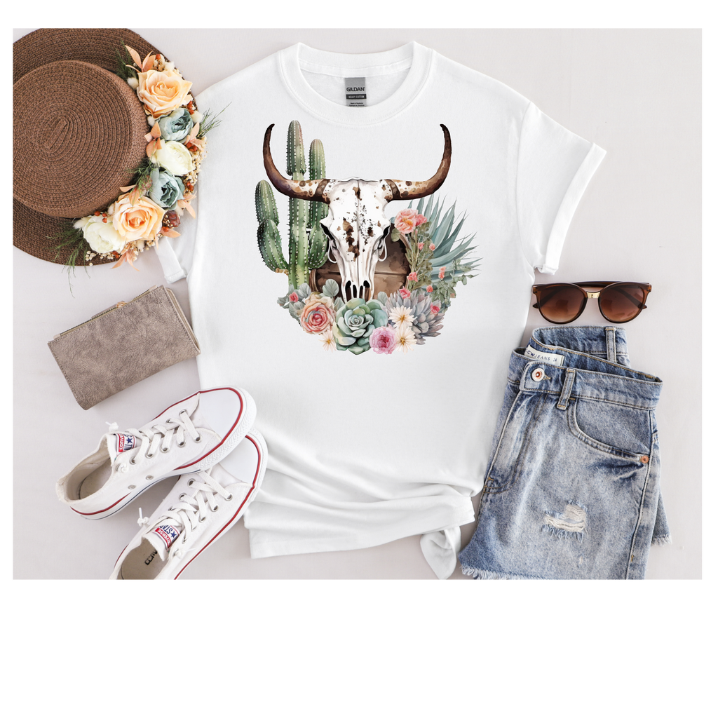 Skull and Cactus T-Shirt – Crescent Store