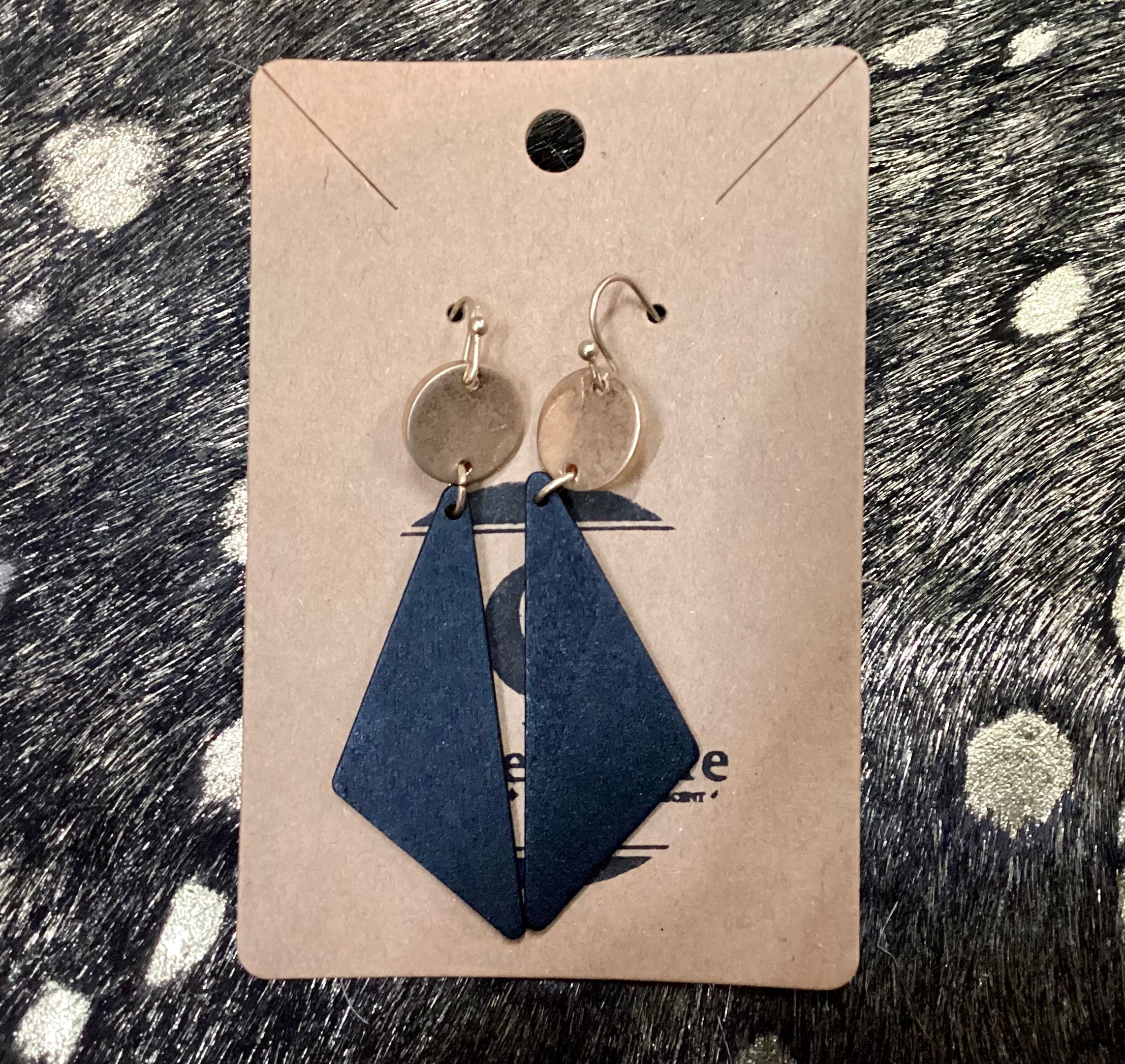 Wood Triangle Earrings