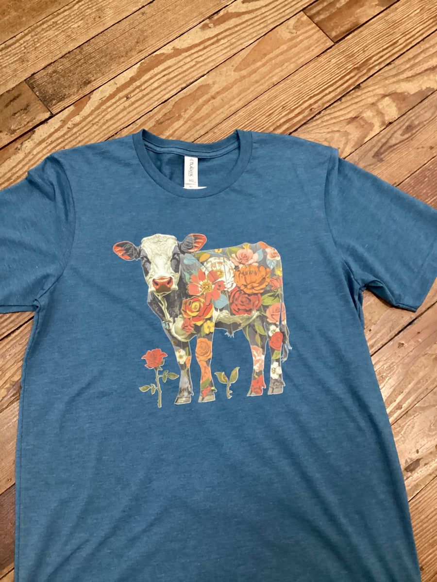 FLOWER COW TEE