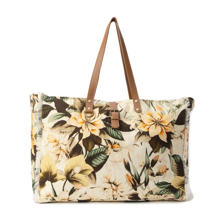 Myra Lovely Florals Off White Weekender