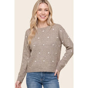 WANDA FUZZY DOT SWEATER