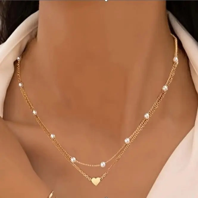 18K Stainless Steel Tarnish Free Layered Necklace