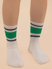 Color Block Stripe Crew Socks