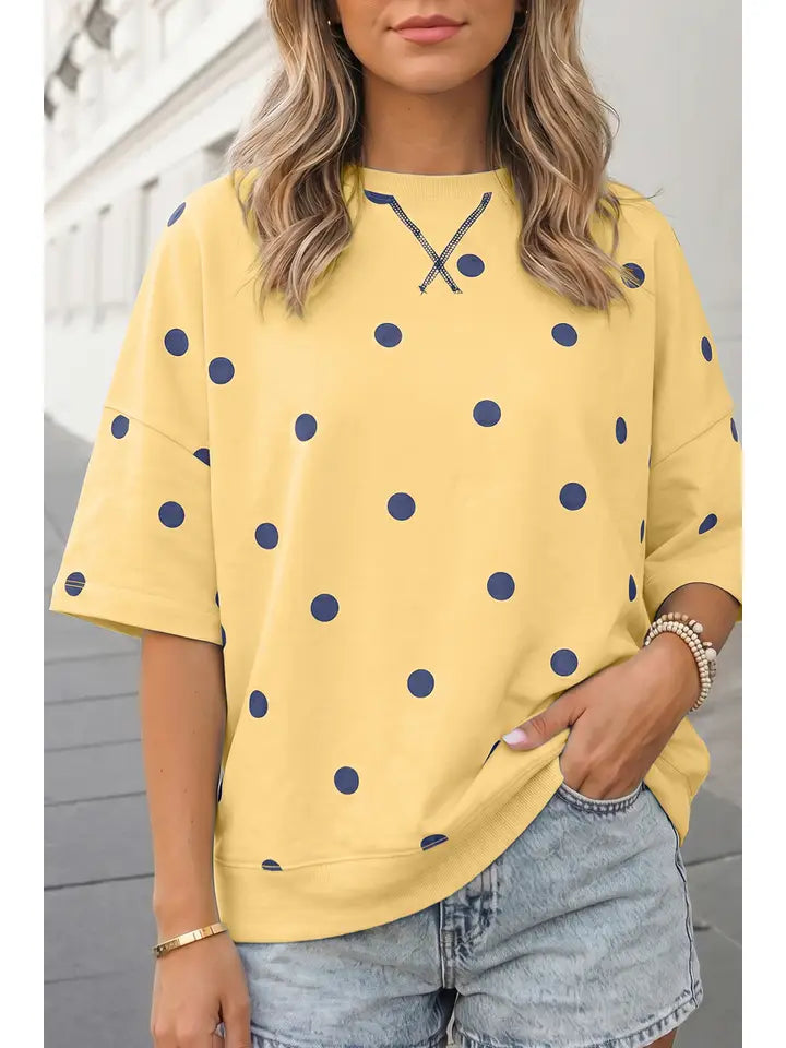 Polka Dots Oversized T Shirt