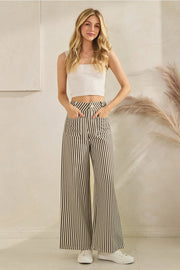 Stripe Wide Leg Pants
