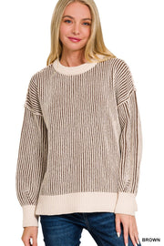 TINA TWO TONE SWEATER