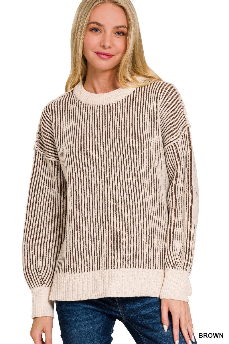TINA TWO TONE SWEATER