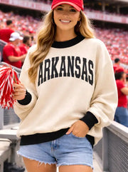Arkansas Polka Dot Reversible Mockneck