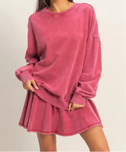 Acid Wash Oversized Sweatshirt