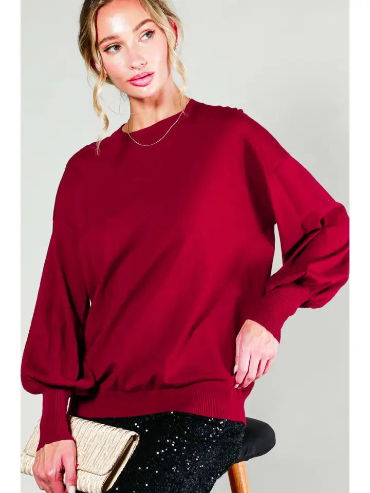 Balloon Sweater Top