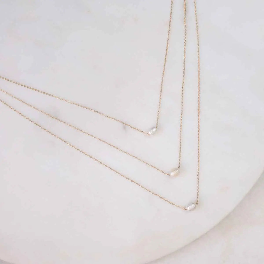 Simone Pearl Necklace Gold
