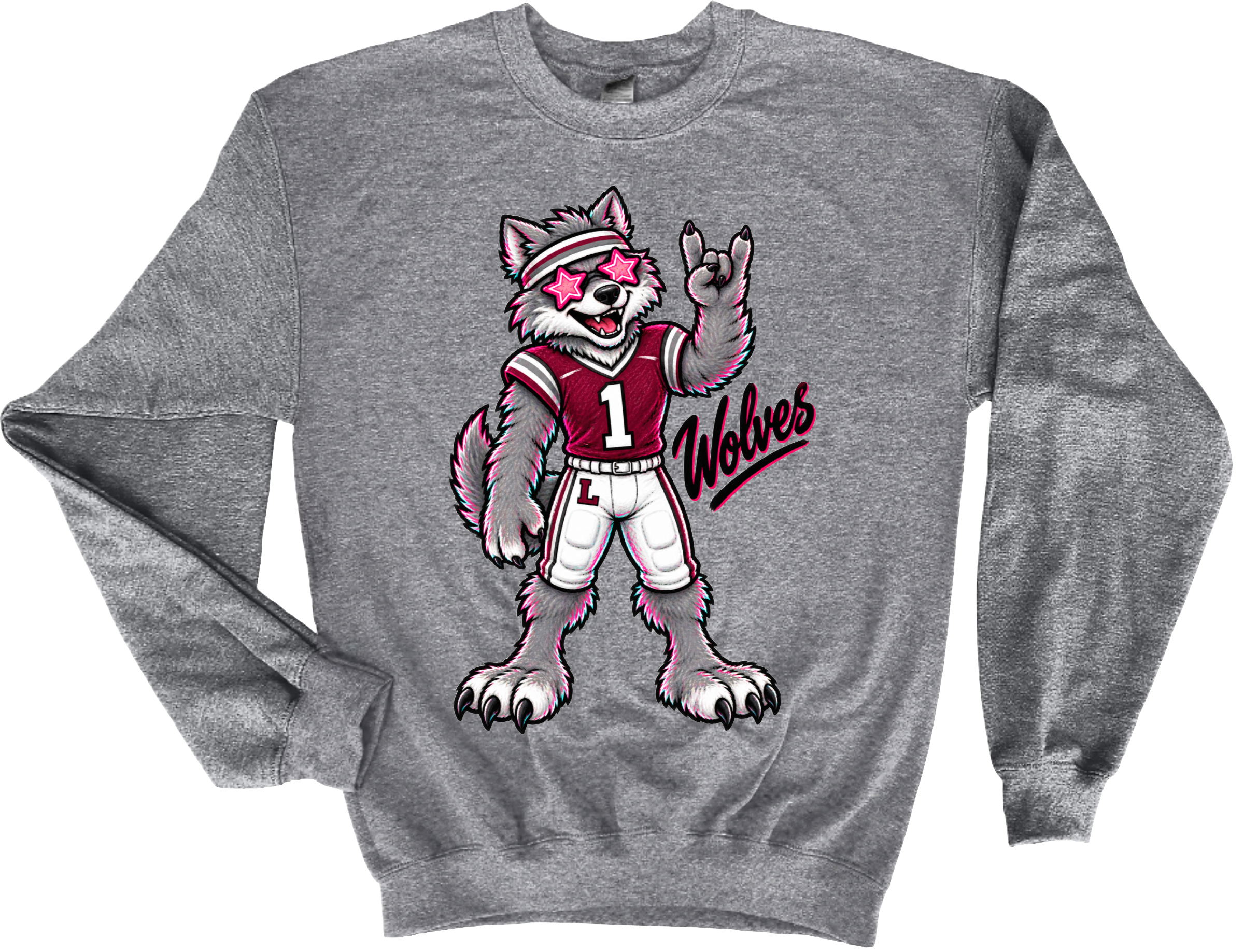 Wolves Mascot Football Player