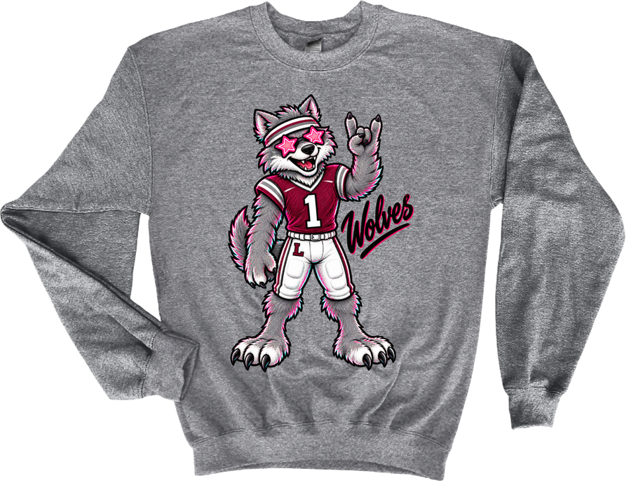 Wolves Mascot Football Player