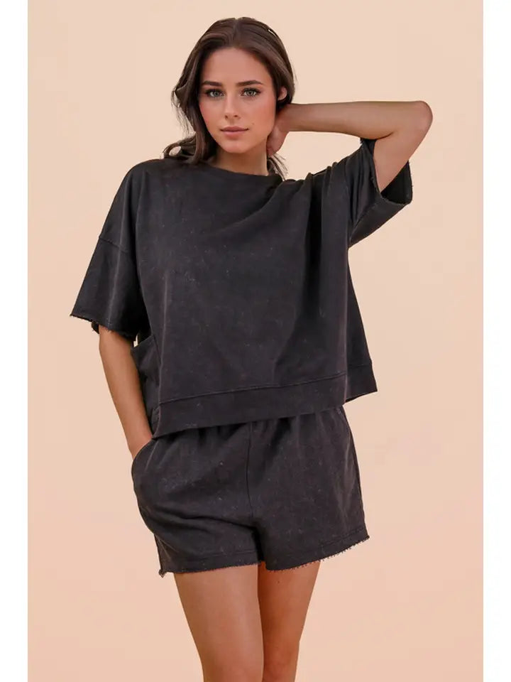 Mineral Washed Knit Set