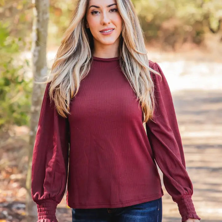 Gathered Sleeve Kayla Top