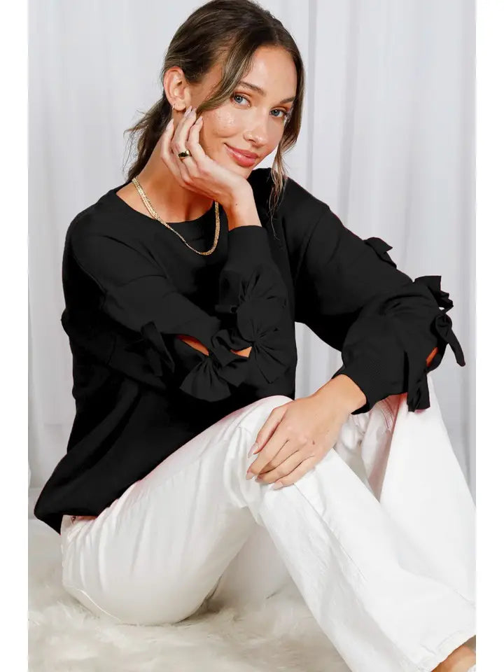 Bow Sleeve Sweater