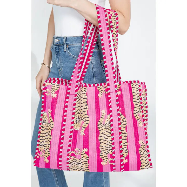 Tiger Handmade Reversible Tote Bag