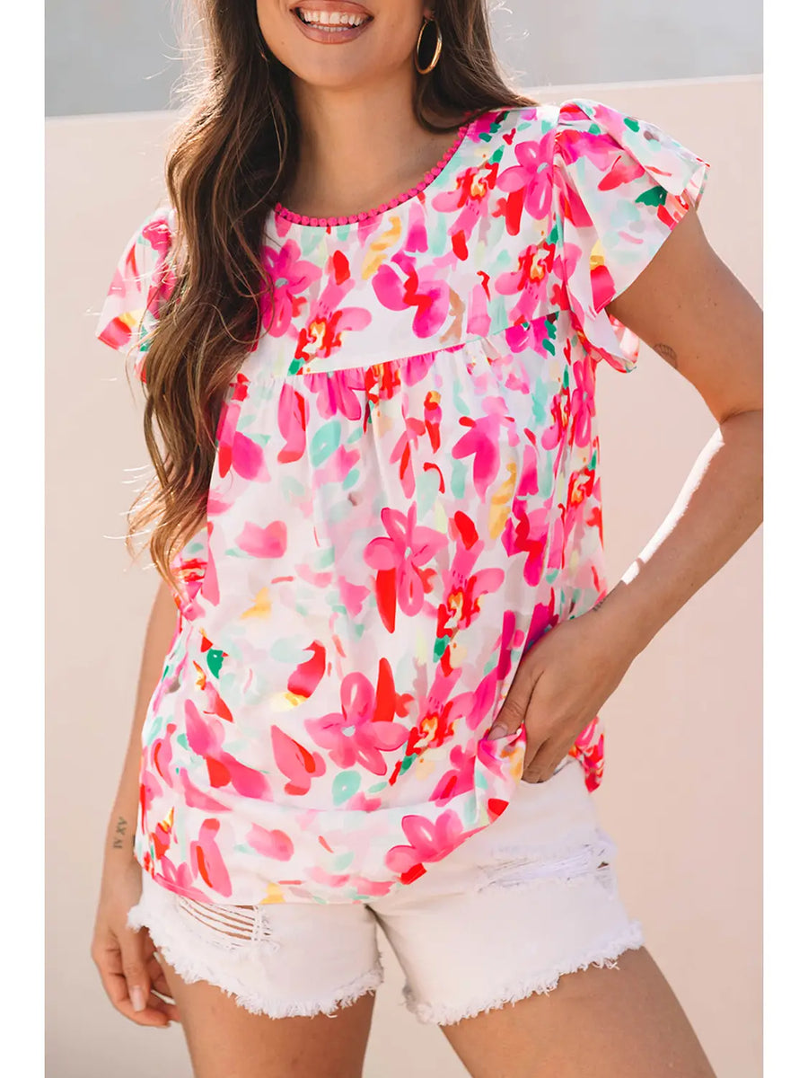FLORAL FLUTTER SLEEVE