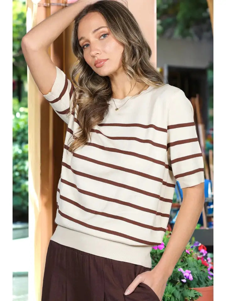 Stacy Striped Sweater Top
