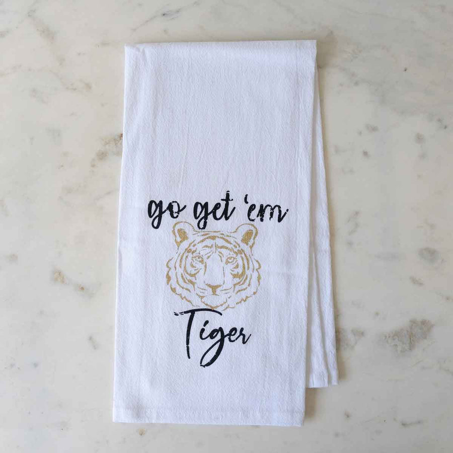 Go Get 'em Tiger Flour Sack Hand Towel