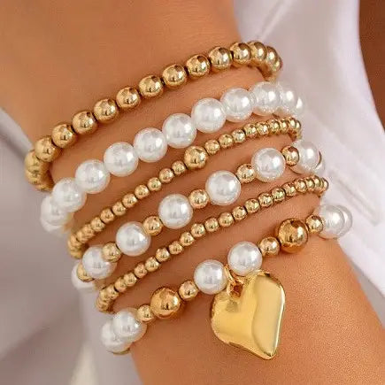 Pearl Heart Bracelet