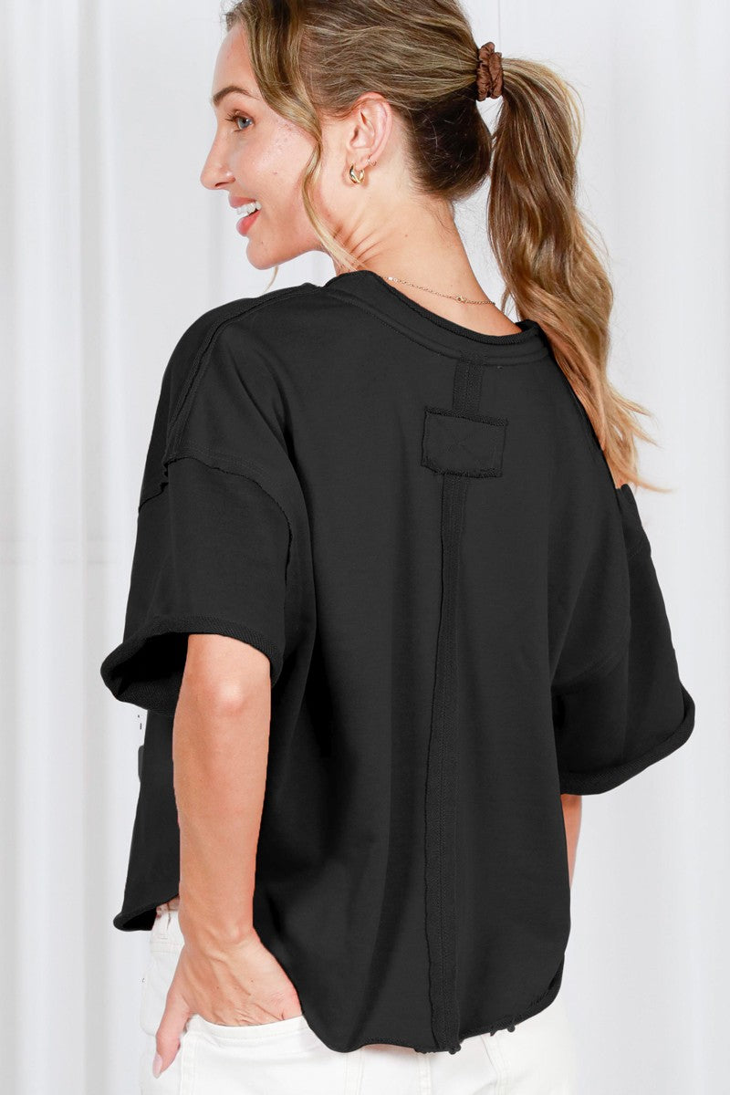 Vintage-Inspired Cut Edge 100%Cotton Knit