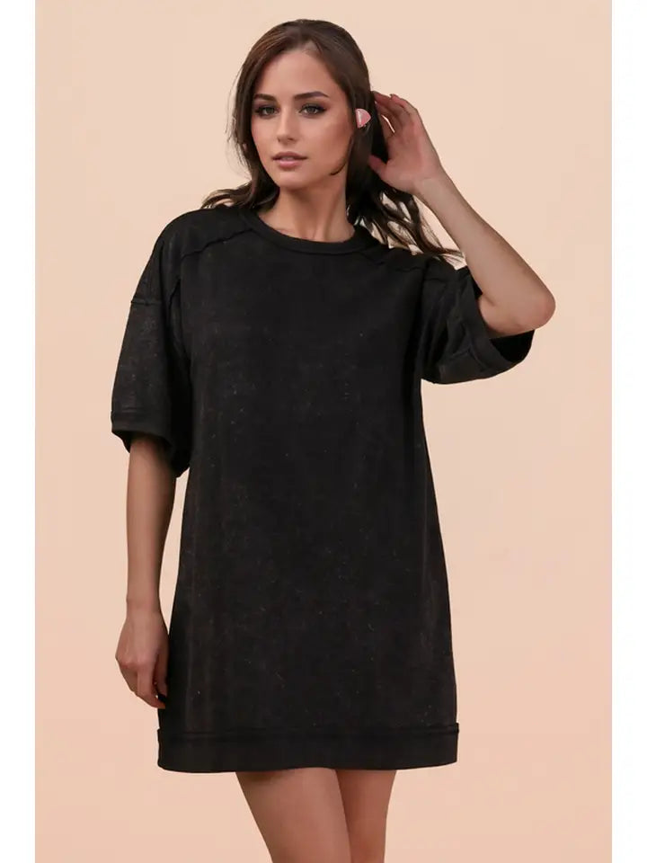 Mineral Washed French Terry Dress