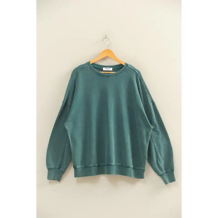 Acid Wash Oversized Sweatshirt