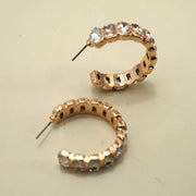 Classic Rhinestone Hoop Earrings