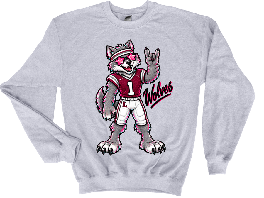 Wolves Mascot Football Player