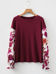 Floral Patchwork Long Sleeve Top