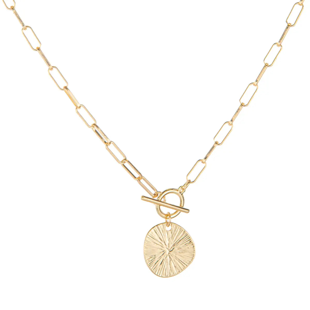Cross Necklace Gold 14"