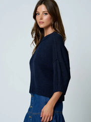 KORTNEY CROPPED SLEEVE TOP