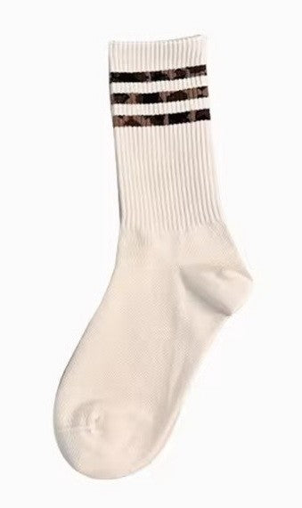 Leopard crew socks