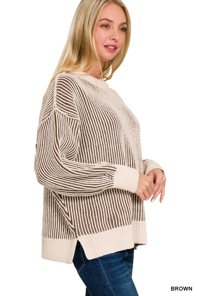 TINA TWO TONE SWEATER