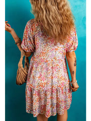 Floral Puff Sleeve Dress