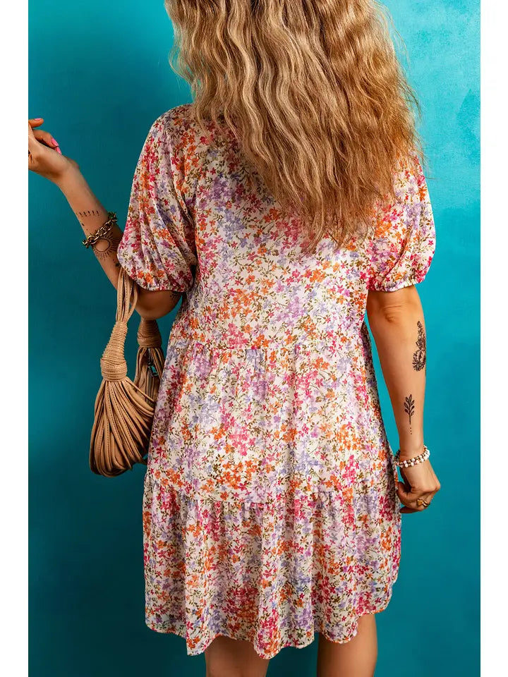 Floral Puff Sleeve Dress