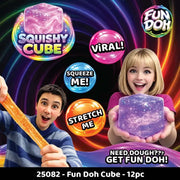 Fun Doh Squish & Squeeze Sparkle Cube Fidget T