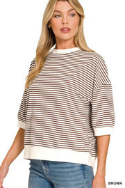 ALLIE STRIPED HALF SLEEVE