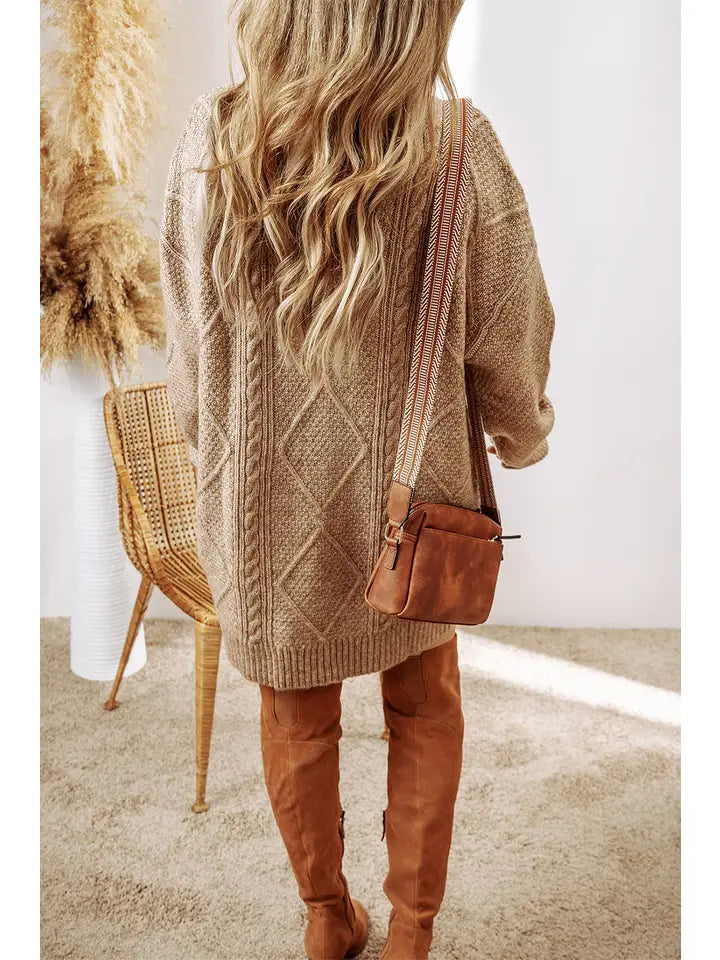 Cable Knit Sweater Dress