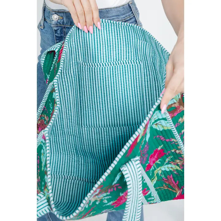 Bird Quilted Tote Bag