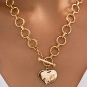 Hammered Heart Necklace