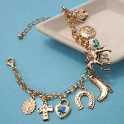Western Boot Cross Bracelet