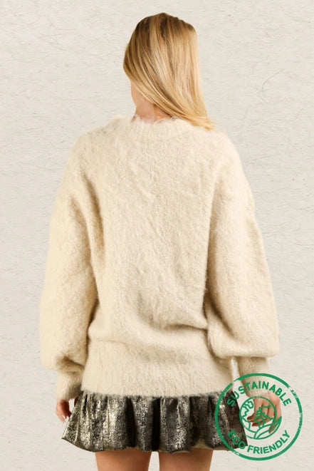 Mohair Button Down Soft Knit Sweater Cardigan