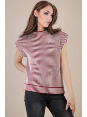 Emory Two Tone Ribbed Knit Sweater Vest