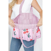 Cherry Reversible Quilted Tote Bag