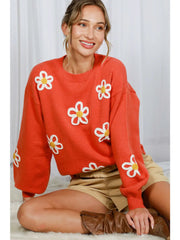 Floral Embroidered Sweater