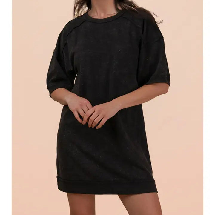Mineral Washed French Terry Dress