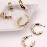 Multi Classic Hoop Trio Earrings