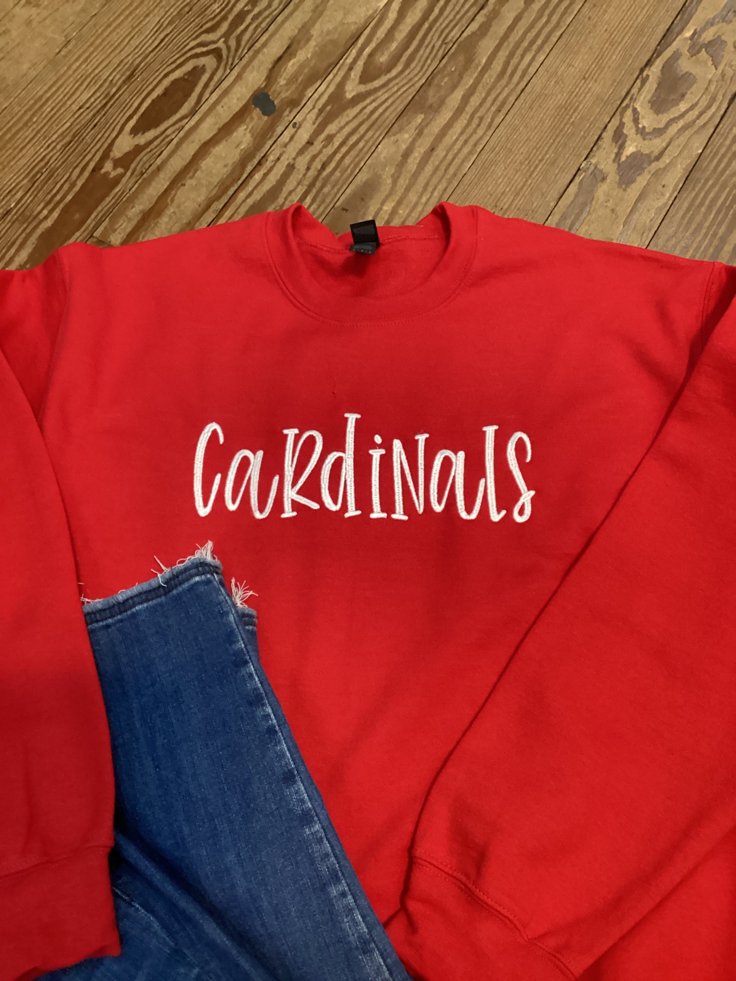 Cardinal Embroidered Sweatshirt